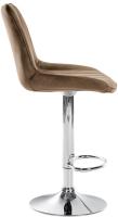 2er Set Barhocker Toni Samt chrom braun 2er Set Barhocker Toni Samt chrom braun