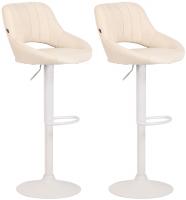 2er Set Barhocker Milet Stoff W creme 2er Set Barhocker Milet Stoff W creme