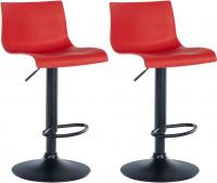 2er Set Barhocker Branford Kunststoff rot 2er Set Barhocker Branford Kunststoff rot