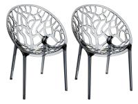 2er SET Stapelstuhl CRYSTAL grau 2er SET Stapelstuhl CRYSTAL grau