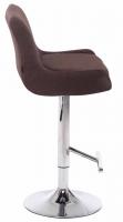 2er Set Barhocker Club Stoff chrom braun 2er Set Barhocker Club Stoff chrom braun