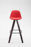 Barhocker Franklin Vollgepolstert Kunstleder Square Cappuccino (eiche) rot 