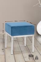 Sitzhocker Lamega Samt blau 