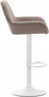 2er Set Barhocker Braga Stoff weiß taupe 2er Set Barhocker Braga Stoff weiß taupe