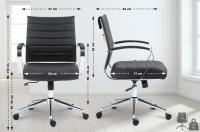 Bürostuhl Oakland Echtleder schwarz Bürostuhl Oakland Echtleder schwarz