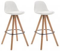 2er Set Barhocker Franklin vollgepolstert Kunstleder Square natura weiß 2er Set Barhocker Franklin vollgepolstert Kunstleder Square natura weiß