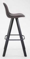 2er Set Barhocker Franklin Stoff Square schwarz (eiche) dunkelgrau 