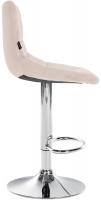 Barhocker Jerry Samt chrom beige Barhocker Jerry Samt chrom beige
