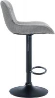 Barhocker Vonore Stoff schwarz grau 