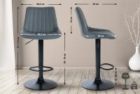 2er Set Barhocker Toni Kunstleder schwarz grau 2er Set Barhocker Toni Kunstleder schwarz grau