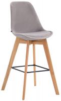 Barhocker Metz Samt natura grau Barhocker Metz Samt natura grau