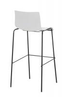 Barhocker Hoover 4-Fuß Gestell schwarz weiß 