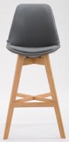 2er Set Barhocker Cannes Kunstleder natura grau 2er Set Barhocker Cannes Kunstleder natura grau