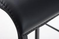 Barhocker Avola Leder Flach B78 schwarz Barhocker Avola Leder Flach B78 schwarz