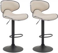 2er Set Barhocker Las Vegas V2 Kunstleder schwarz creme 2er Set Barhocker Las Vegas V2 Kunstleder schwarz creme