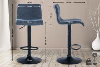 Barhocker Branford Stoff blau Barhocker Branford Stoff blau
