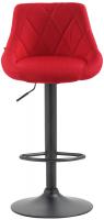 Barhocker Lazio Stoff schwarz rot Barhocker Lazio Stoff schwarz rot