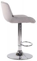 Barhocker Lentini Samt chrom grau 