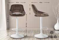 2er Set Barhocker Milet Samt W braun 