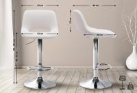 Barhocker Camden Stoff chrom creme Barhocker Camden Stoff chrom creme