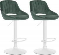 2er Set Barhocker Milet Samt W grün 2er Set Barhocker Milet Samt W grün