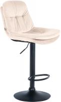 Barhocker Laurel Samt schwarz creme Barhocker Laurel Samt schwarz creme