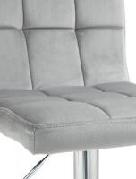 2er Set Barhocker Peru Samt chrom grau 2er Set Barhocker Peru Samt chrom grau
