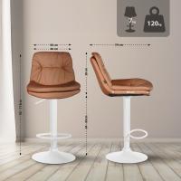 Barhocker Laurel Kunstleder weiß hellbraun Barhocker Laurel Kunstleder weiß hellbraun