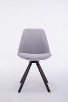 Besucherstuhl Troyes Stoff Rund walnuss (eiche) grau Besucherstuhl Troyes Stoff Rund walnuss (eiche) grau