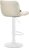 Barhocker Vonore Stoff weiß creme 