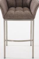 Barhocker Damaso E Stoff mit 4-Fuß Gestell terrabraun 