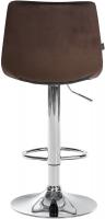Barhocker Jerry Samt chrom braun 