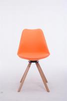 Besucherstuhl Troyes Drehbar Natura Rund orange Besucherstuhl Troyes Drehbar Natura Rund orange