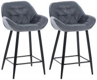 2er Set Barhocker Gibson Stoff grau 2er Set Barhocker Gibson Stoff grau