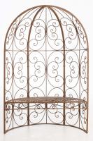 Halbpavillon Rosie mit Sitzbank antik braun Halbpavillon Rosie mit Sitzbank antik braun