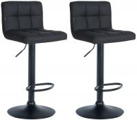 2er Set Barhocker Feni Kunstleder schwarz schwarz 2er Set Barhocker Feni Kunstleder schwarz schwarz