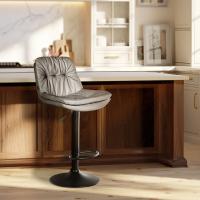 Barhocker Laurel Kunstleder schwarz grau 