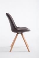 Besucherstuhl Laval Natura Rund braun Besucherstuhl Laval Natura Rund braun