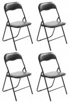 4er Set Klappstuhl Felix schwarz/schwarz 4er Set Klappstuhl Felix schwarz/schwarz