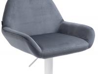 2er Set Barhocker Braga Samt weiß dunkelgrau 2er Set Barhocker Braga Samt weiß dunkelgrau