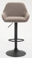 2er Set Barhocker Braga Stoff schwarz taupe 2er Set Barhocker Braga Stoff schwarz taupe