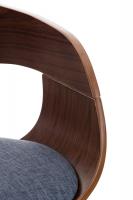 2er Set Barhocker Kingston Stoff walnuss/blau 2er Set Barhocker Kingston Stoff walnuss/blau