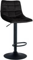 2er Set Barhocker Jerry Samt schwarz schwarz 
