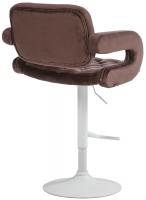Barhocker Dublin Samt weiß braun Barhocker Dublin Samt weiß braun