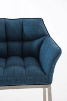 Barhocker Damaso E Stoff mit 4-Fuß Gestell blau 