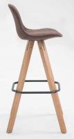 2er Set Barhocker Franklin Stoff Square natura (eiche) braun 