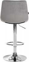 Barhocker Jerry Samt chrom grau Barhocker Jerry Samt chrom grau
