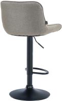 2er Set Barhocker Vonore Stoff schwarz taupe 2er Set Barhocker Vonore Stoff schwarz taupe