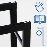 Kaminholzständer Keri mit Rollen 25x60x80 schwarz 