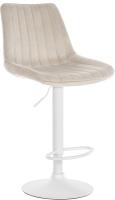 Barhocker Toni Samt weiß creme Barhocker Toni Samt weiß creme